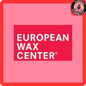 Logo of European Wax Center- Richmond $20 Gift Certificate, featuring bold white text on a red background, framed by a light pink border.